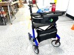 Carbon Ultralight Rollator with Foldable Tray