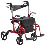 2-in-1 Ultralight Rollator Walker & Transport Chair