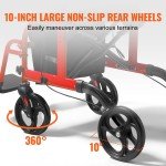 2-in-1 Ultralight Rollator Walker & Transport Chair