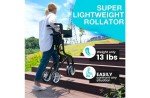 Planetwalk Ultralight Black 3-Wheel Rollator for Seniors