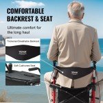 2-in-1 Ultralight Rollator Walker & Transport Chair