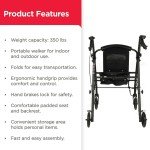 Carbon Fiber Rollator Walker for Easy Mobility