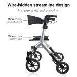 Lightweight Silver Rollator Walker for Seniors
