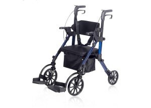 Elenker 2-in-1 Ultralight Rollator & Transport Chair