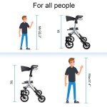 Lightweight Silver Rollator Walker for Seniors