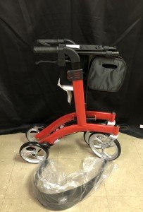 Medline Lightweight European Style Rollator with Backrest