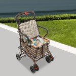 Foldable Carbon Ultralight Rolling Walker with Seat