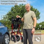 Lightweight Carbon Ultralight Rollator with Seat