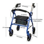 McKesson Ultralight Rollator Walker with Seat