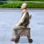 Foldable Carbon Ultralight Rolling Walker with Seat