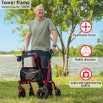 Lightweight Carbon Ultralight Rollator with Seat