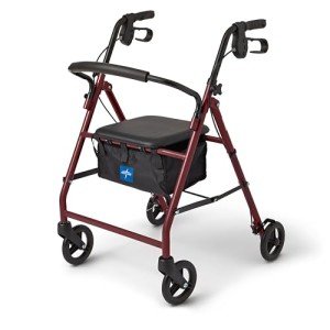 Medline Basic Red Carbon Ultralight Rollator