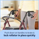 Medline Basic Red Carbon Ultralight Rollator