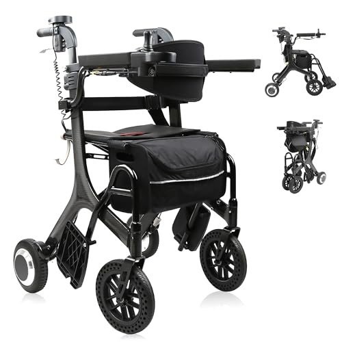 Smallemon Carbon Ultralight 3-in-1 Rollator Walker