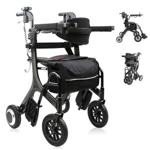 Smallemon Carbon Ultralight 3-in-1 Rollator Walker