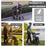 Smallemon Carbon Ultralight 3-in-1 Rollator Walker