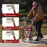 Lightweight Folding Rollator with Seat for Seniors