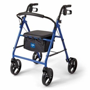 Medline 8-Wheel Blue Steel Rollator
