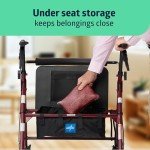 Medline Bariatric Rollator Walker with 8" Wheels