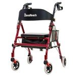 Lightweight Foldable Rollator Walker for Seniors 350 lb