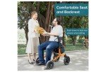 ELENKER All-Terrain Carbon Ultralight Rollator, Orange