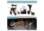 ELENKER All-Terrain Carbon Ultralight Rollator, Orange