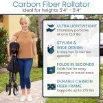 Vive Carbon Ultralight Rollator Walker with Seat