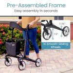 Vive Carbon Ultralight Rollator Walker with Seat