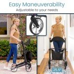 Vive Carbon Ultralight Rollator Walker with Seat