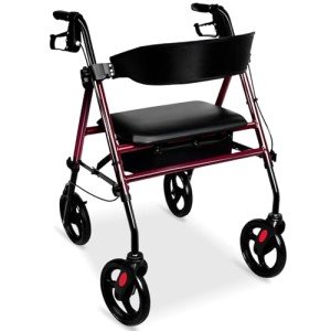 Lightweight JumboTIGER Rollator Walker with Padded Seat