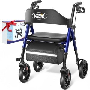 VOCIC Ultralight Rollator Walker with Seat