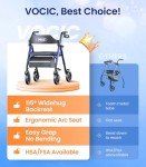 VOCIC Ultralight Rollator Walker with Seat