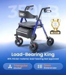VOCIC Ultralight Rollator Walker with Seat
