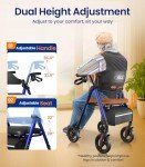 VOCIC Ultralight Rollator Walker with Seat