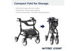 Drive Medical Nitro Ultralight Rollator Walker with Seat