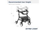 Drive Medical Nitro Ultralight Rollator Walker with Seat