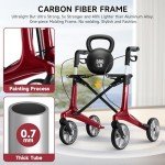 Lightweight Carbon Ultralight Rollator Walker for Seniors