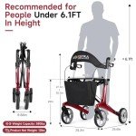 Lightweight Carbon Ultralight Rollator Walker for Seniors