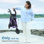 Violet Carbon Ultralight 3-Wheel Rollator