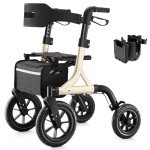 MAXWALK Ultralight Rollator with Seat & Cup Holder