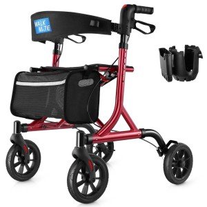 WalkMate Ultralight Rollator Walker with Cup Holder