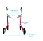 Lightweight Carbon Fiber Rollator Walker – Easy to Transport