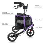 Violet Carbon Ultralight 3-Wheel Rollator