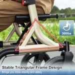 MAXWALK Ultralight Rollator with Seat & Cup Holder