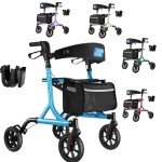 WalkMate Ultralight Rollator Walker with Cup Holder
