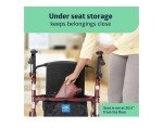 Medline Adjustable Foldable Rollator with Seat
