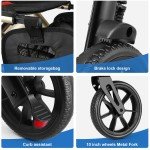 Carbon Ultralight Foldable Walker with 4 Wheels