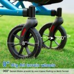 WalkMate Ultralight Rollator Walker with Cup Holder