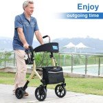Carbon Ultralight Foldable Walker with 4 Wheels