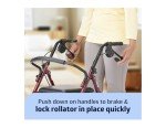 Medline Adjustable Foldable Rollator with Seat